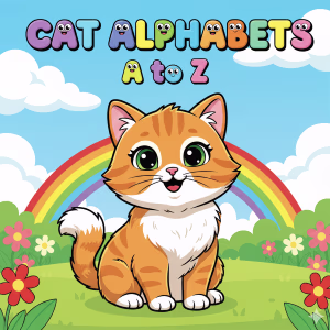 Cute Cat themed Alphabets for kids Coloring