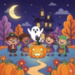 Simple and Cute Halloween Coloring Pages fo toddlers and kids for free