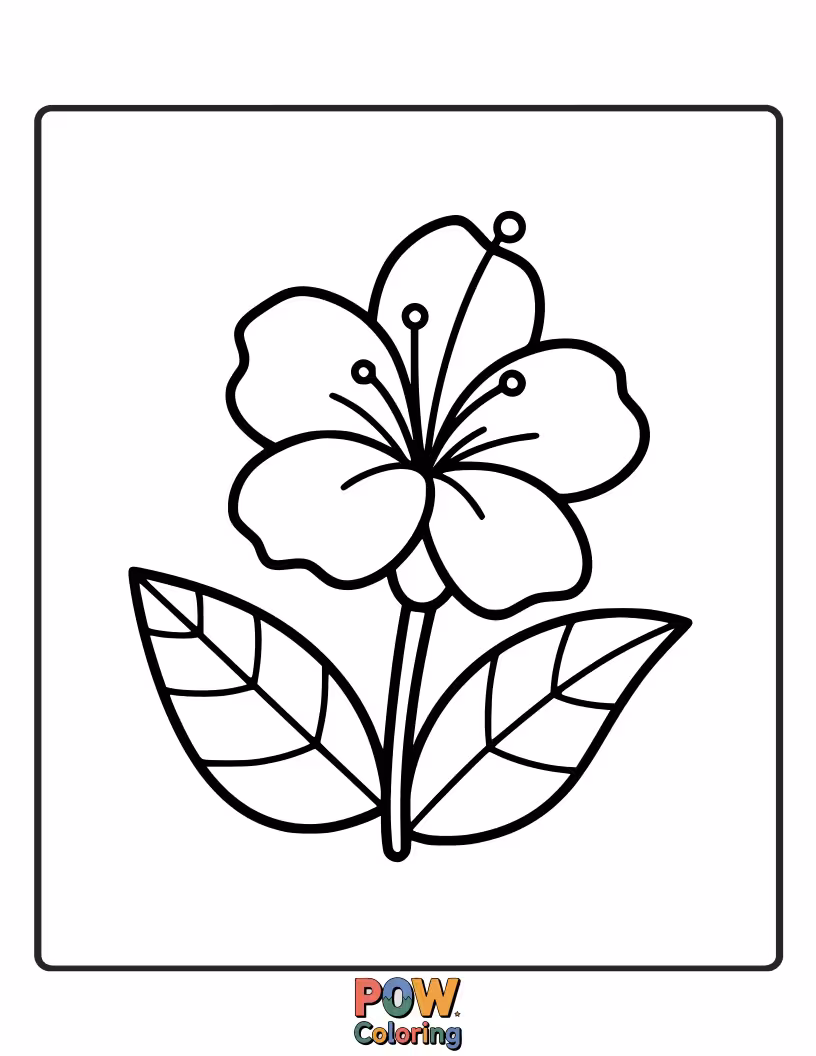 Free coloring page of Exotic and vibrant tropical flowers with large petals and unique patterns invite bold and adventurous color choices.