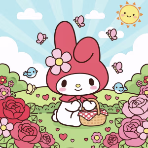 Free My Melody Coloring Pages for kids