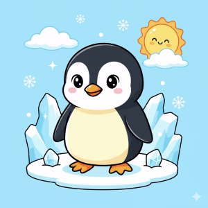 Easy Penguin Coloring Pages for kids