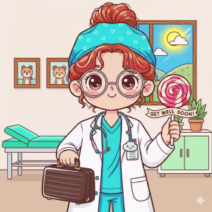 Free PDF doctor coloring sheets for kids