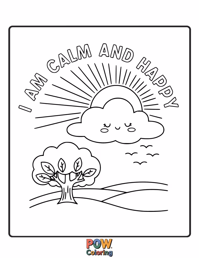 Free coloring page of A tranquil beach scene with gentle waves and seashells, inviting peaceful moments.