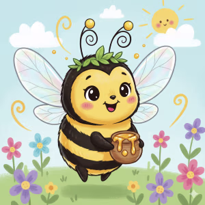 Free printable Bee coloring sheets for kids