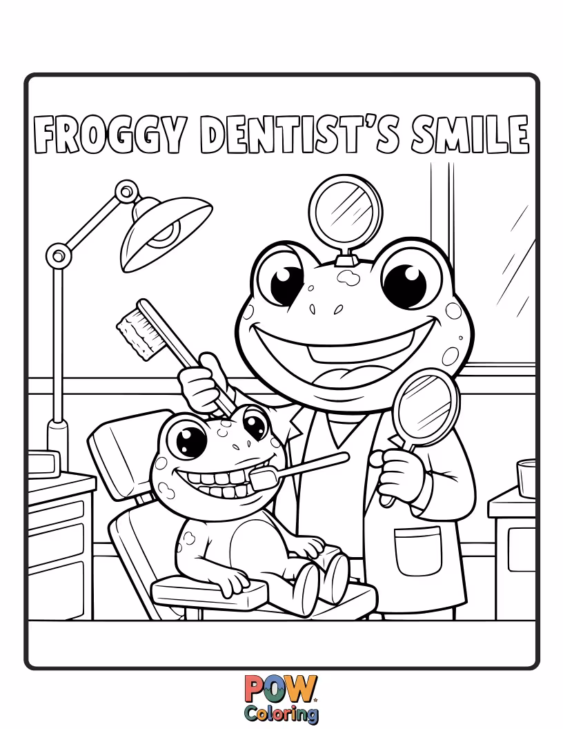 Free coloring page of This peaceful frog is mastering a challenging yoga pose on a tranquil lily pad. Find your inner calm through coloring!