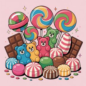 Sweet Candy Coloring Pages for kids