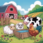 Cute Farm Coloring Pages for toddlers and kids