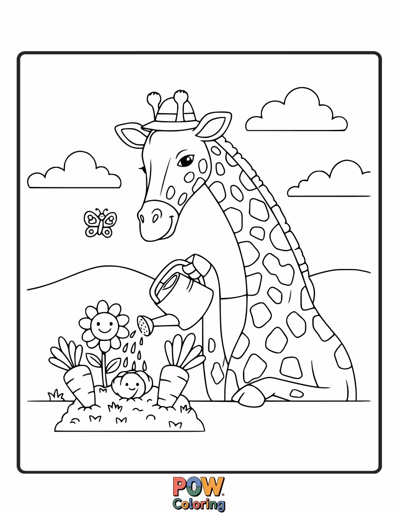 Free coloring page of A playful swarm of tiny, winged pixies painting funny faces on sleeping Mandrakes and stealing wizard hats.