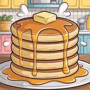 Free Printable PancCakes Coloring sheets For Kids