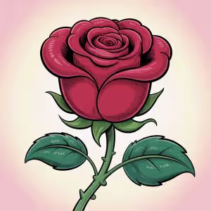 Online Printable Rose Coloring sheet For Kids