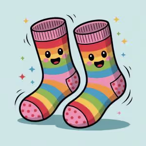 Simple Printable Socks Coloring Pages For Kids