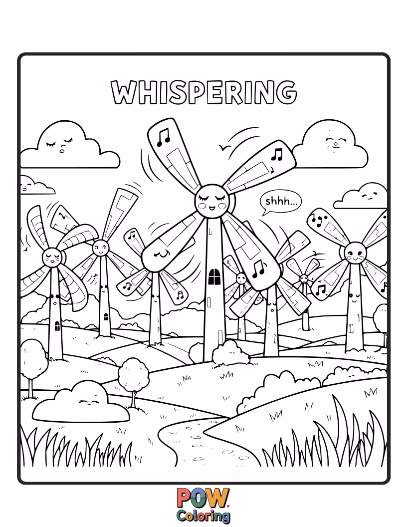Free coloring page of Farm animals listening to the gentle whispers of the wind through tall grasses.