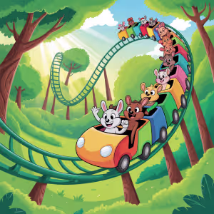 Free Printable Roller Coaster Coloring Pages For young drawings