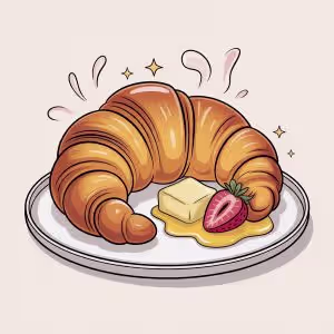 Free Printable Croissant Coloring Sheets For Kids