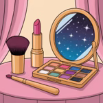 MakeUp Coloring Sheets for cute girls