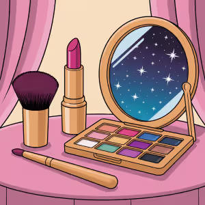 MakeUp Coloring Sheets for cute girls