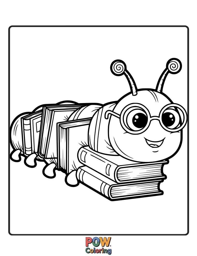 Free coloring page of A pillow with a book open on its surface, pages gently fanning out. A delightful scene for literary lovers to color.