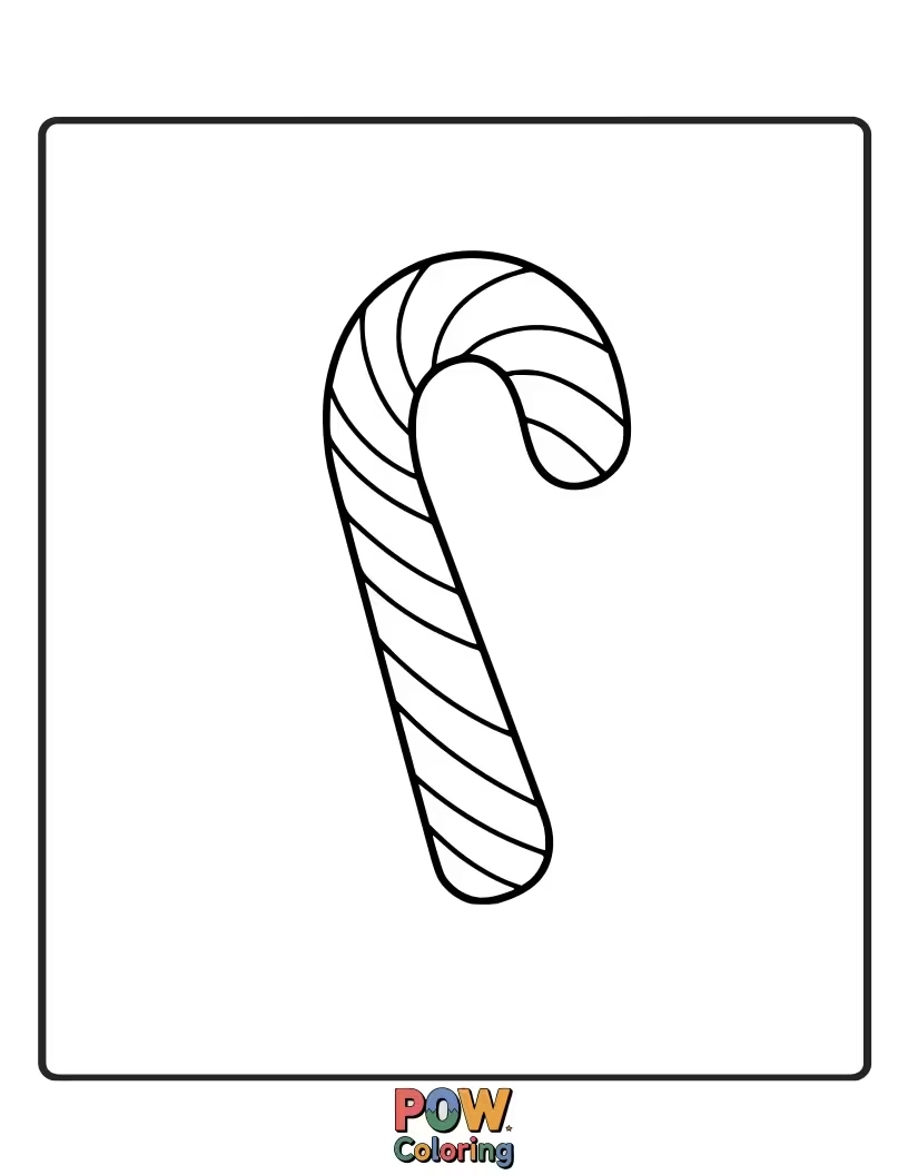 Free coloring page of A delightful pattern of candy canes, showcasing their iconic red and white stripes. A sweet visual treat.