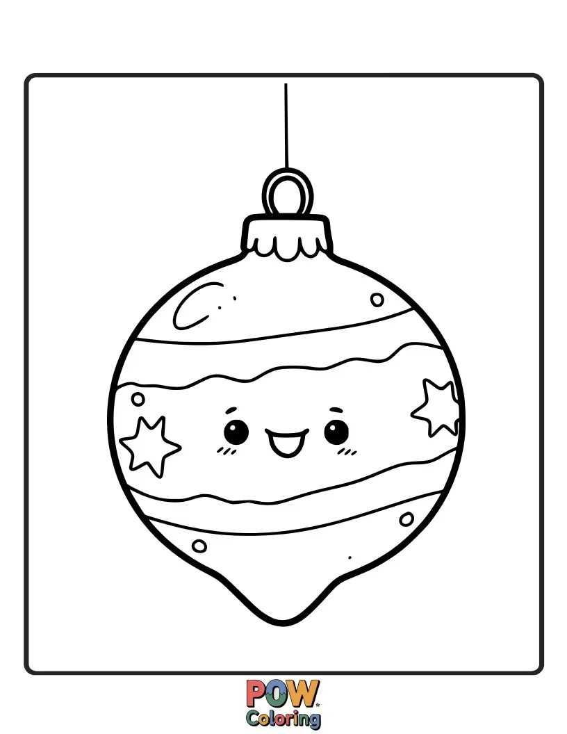 Free coloring page of A collection of different shaped and patterned Christmas baubles, waiting to be brought to life with color.