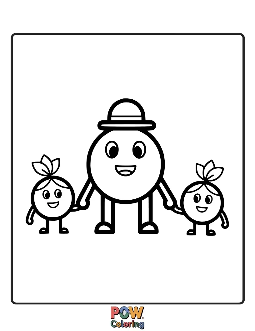 Free coloring page of Coloring page with different sized circles, ellipses, and semicircles, perfect for exploring roundness and curves.