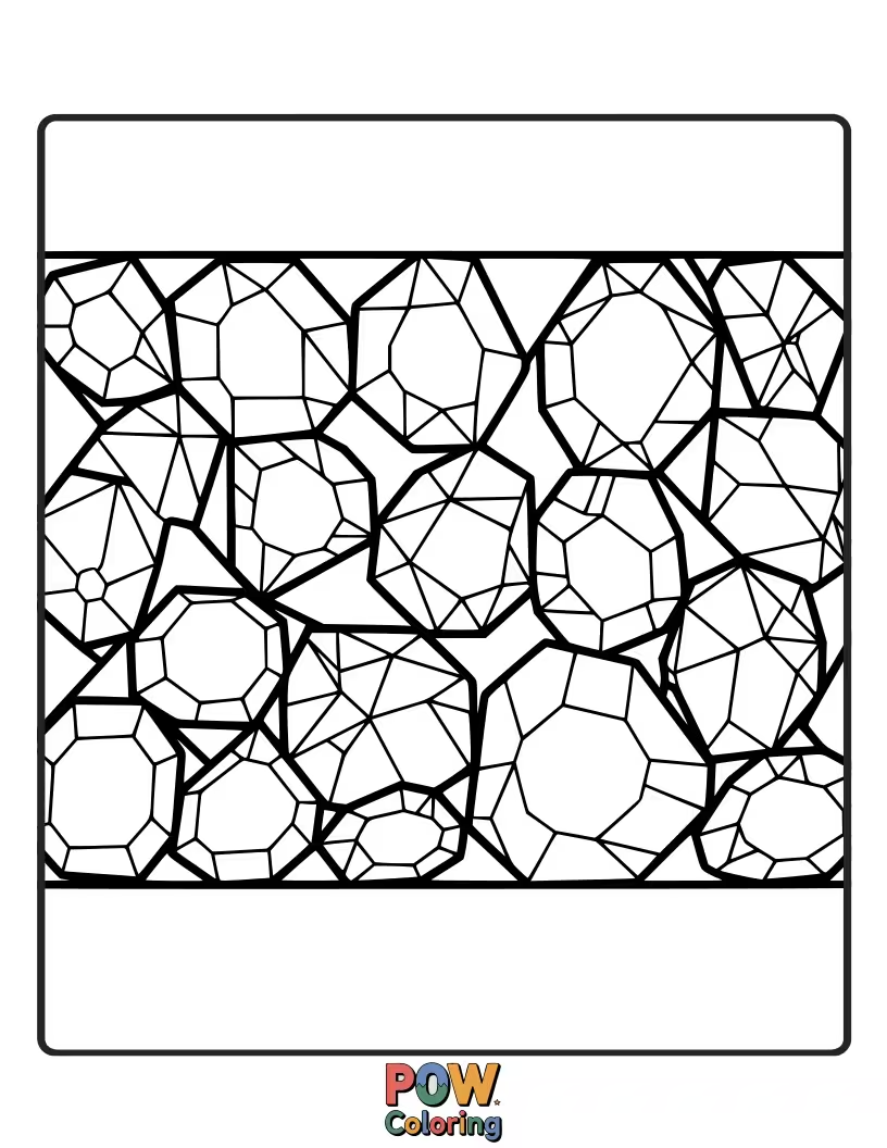 Free coloring page of A rug with a modern, geometric pattern of simple shapes. A stylish and creative design for sharp lines.