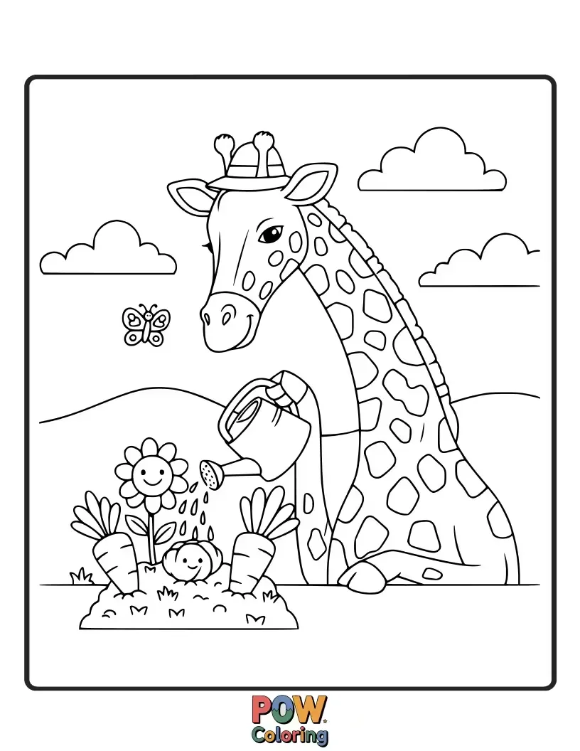 Free coloring page of A playful swarm of tiny, winged pixies painting funny faces on sleeping Mandrakes and stealing wizard hats.