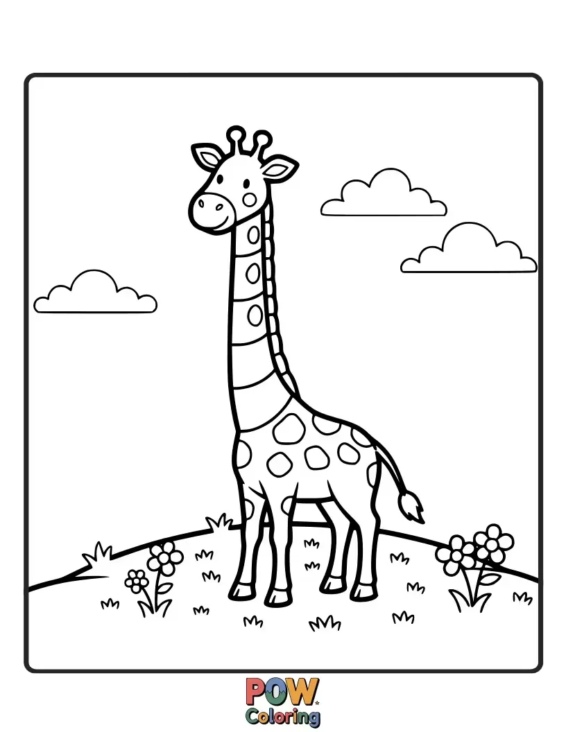 Free coloring page of A fluffy barn owl perched on a stack of spellbooks, a tiny witch hat askew on its head, with scattered parchment.