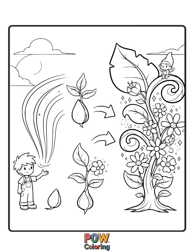 Free coloring page of A comic strip style showing the sequence of Cinderella's dress transformation, from rags to gown.
