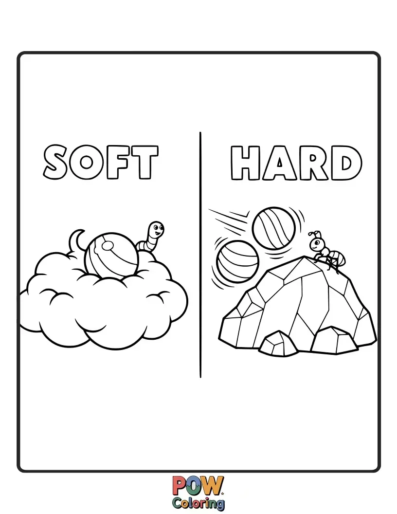 Free coloring page of A fluffy bunny snuggling a shiny, smooth rock, showcasing delightful texture contrasts.