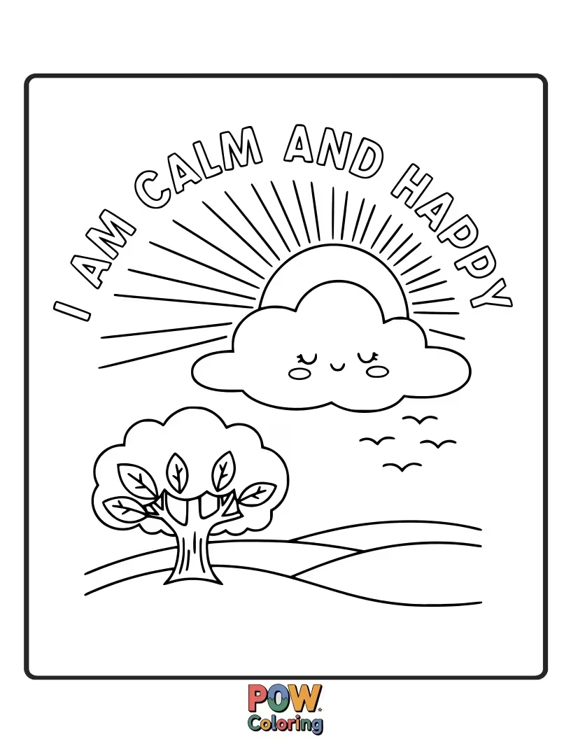 Free coloring page of A tranquil beach scene with gentle waves and seashells, inviting peaceful moments.