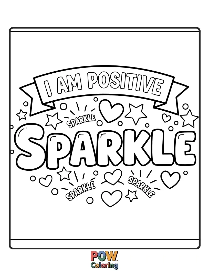 Free coloring page of A constellation of stars and a crescent moon, encouraging you to shine brightly and embrace your inner light.