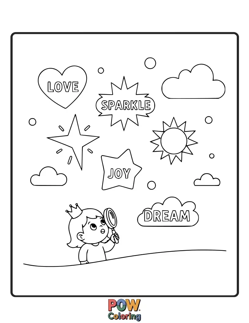 Free coloring page of A child gazing at a magical firefly display, evoking curiosity and a sense of awe.