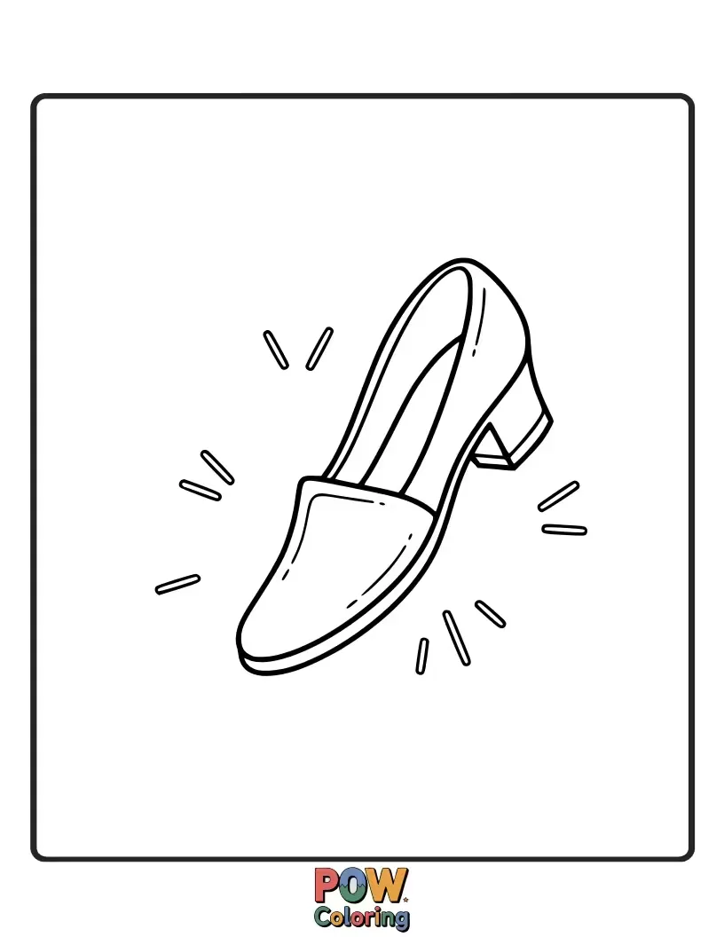 Free coloring page of Cinderella accidentally dropping her glass slipper as she flees down the grand staircase.