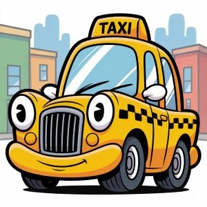 Taxi Coloring Pages