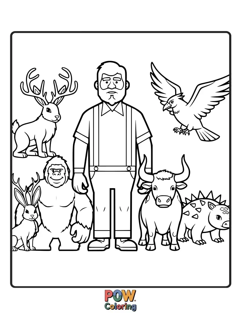 Free coloring page of Bring to life legendary American characters and mythical beings from tall tales and local legends.
